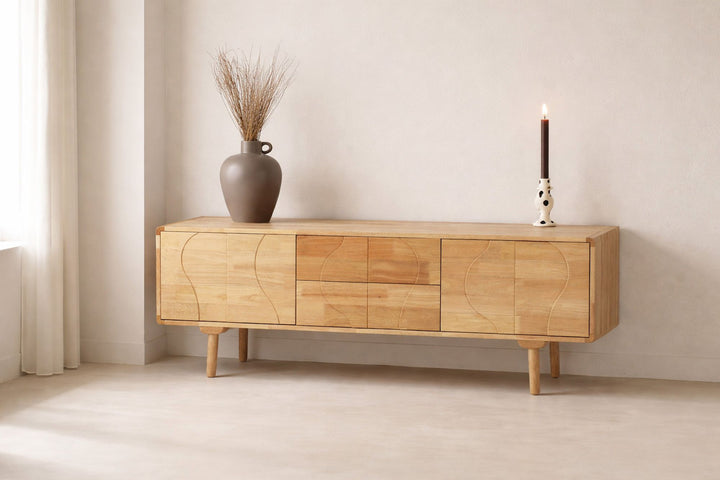 Vind Skärhamn Skab 180x45x65 cm - Naturgummitræ