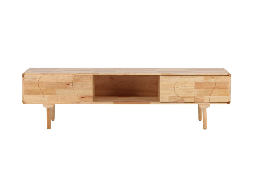 Vind Skärhamn TV-skab 200x45x55 cm - Naturgummitræ