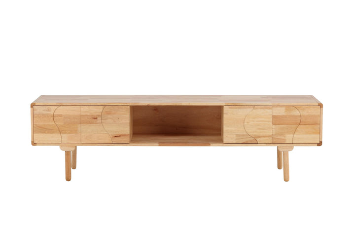 Vind Skärhamn TV-skab 200x45x55 cm - Naturgummitræ