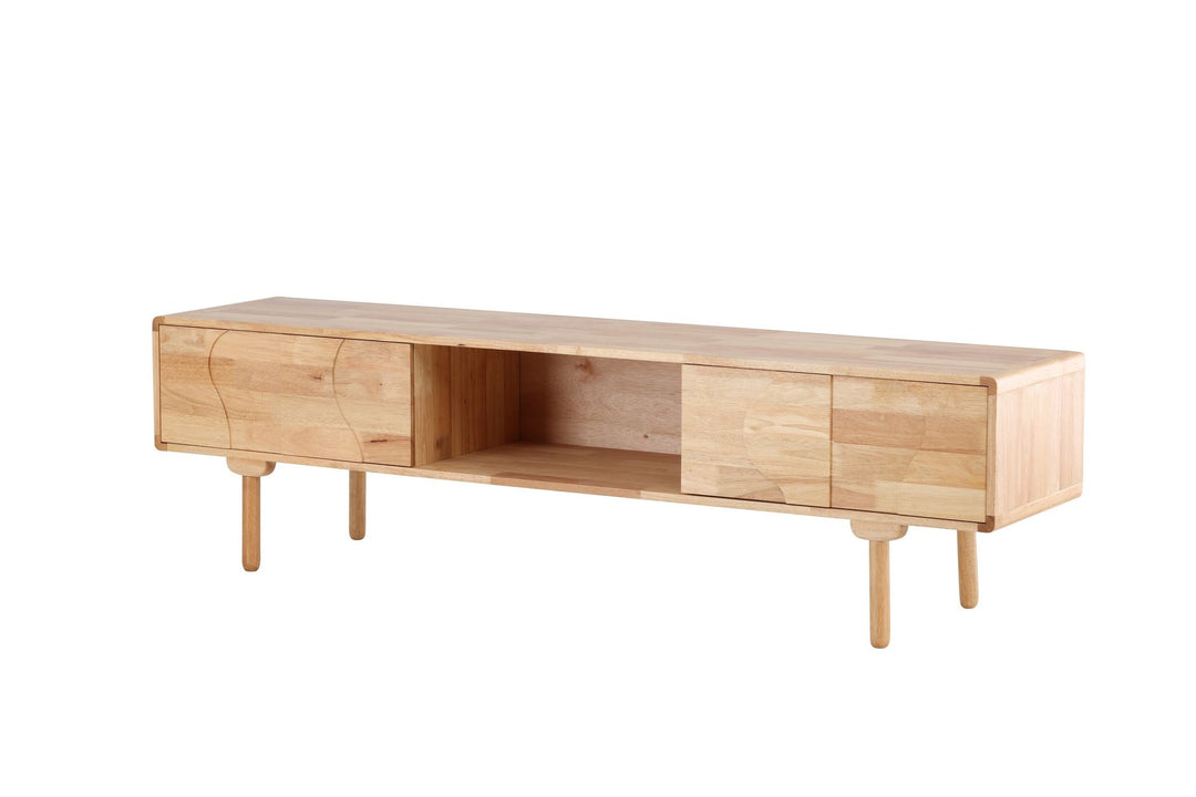 Vind Skärhamn TV-skab 200x45x55 cm - Naturgummitræ