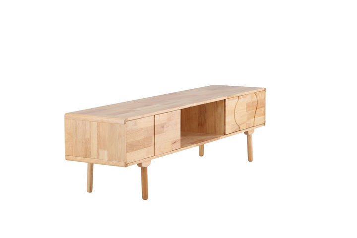 Vind Skärhamn TV-skab 200x45x55 cm - Naturgummitræ