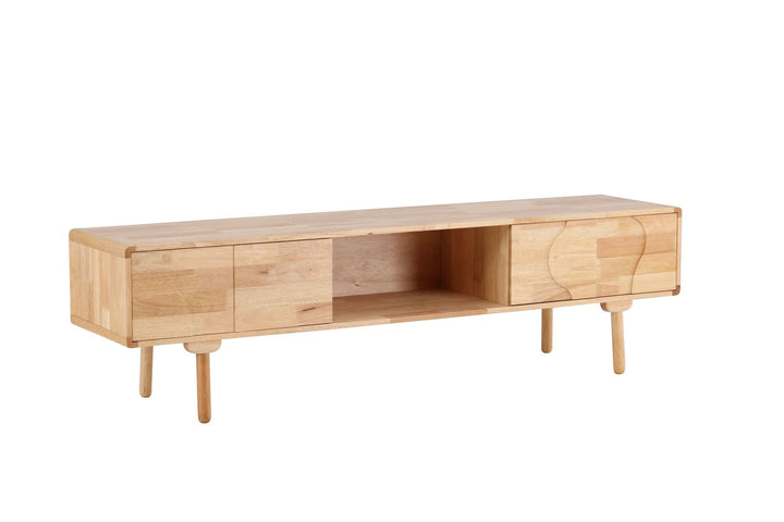 Vind Skärhamn TV-skab 200x45x55 cm - Naturgummitræ