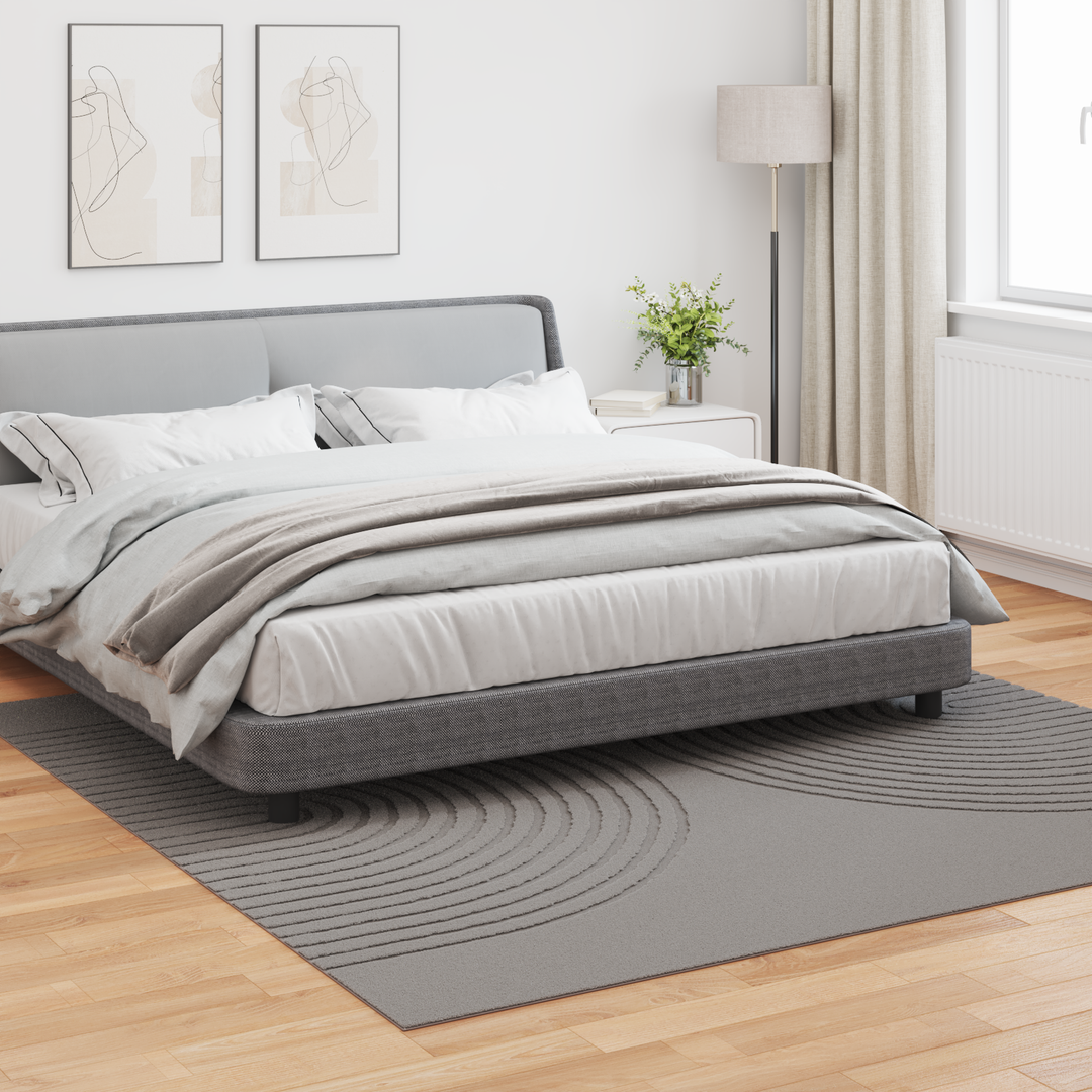 Områdetæpper Firkantet GALATI Grå 240 x 240 cm Polyester