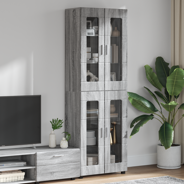 Highboard FLORIN Grå Sonoma 60 x 35 x 182 cm Konstrueret træ
