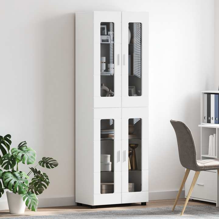 Highboard med dør FLORIN Hvid 60 x 35 x 182 cm Konstrueret træ