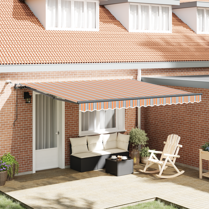 Markiseduge Flerfarvet 400 × 350 cm Polyester
