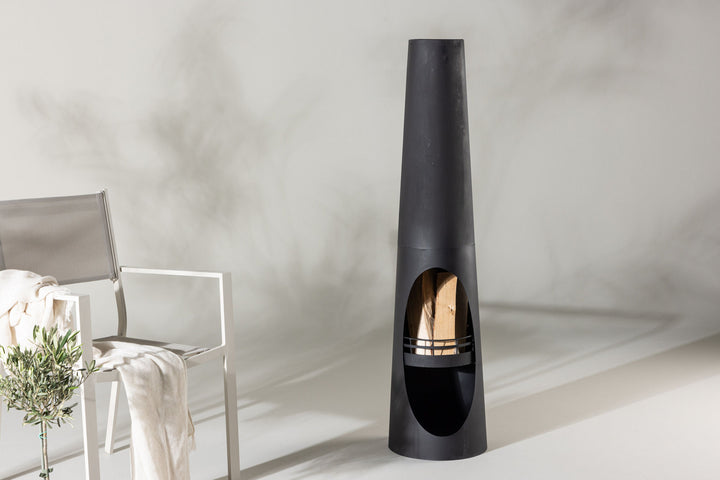 Venture Home Bastian Fire Basket - Black