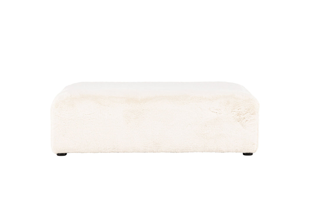 Venture Home Davie Pouf 100*100 - Beige Faux fur /