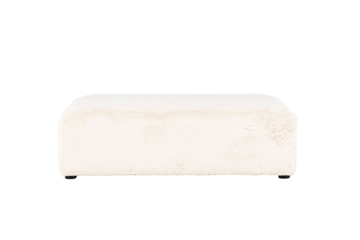 Venture Home Davie Pouf 100*100 - Beige Faux fur /