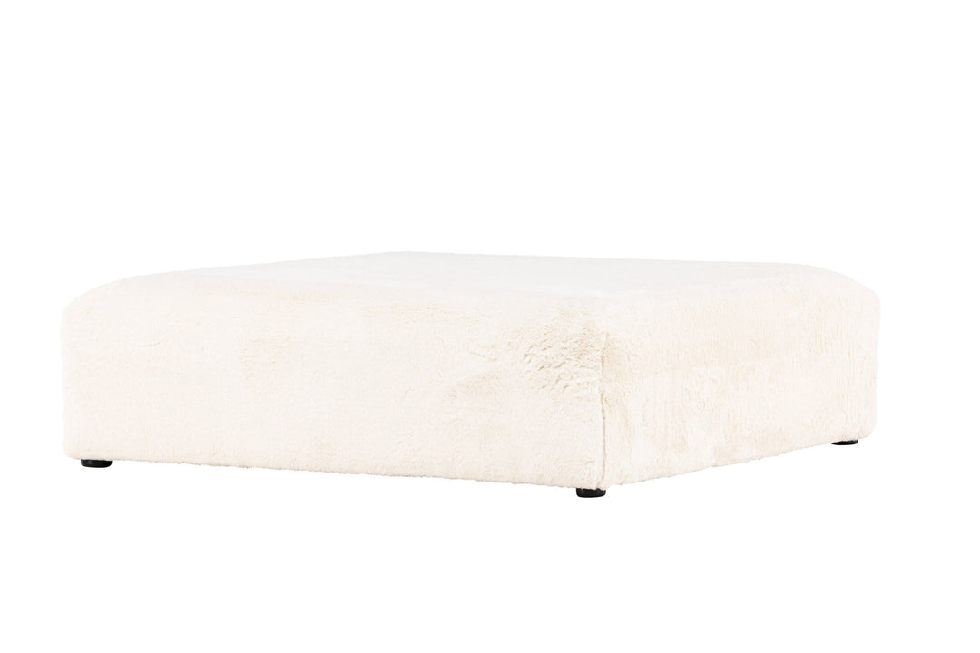 Venture Home Davie Pouf 100*100 - Beige Faux fur /