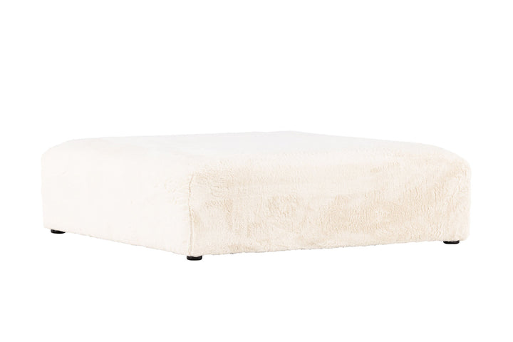 Venture Home Davie Pouf 100*100 - Beige Faux fur /