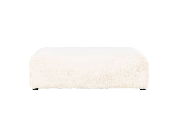 Venture Home Davie Pouf 100*100 - Beige Faux fur /