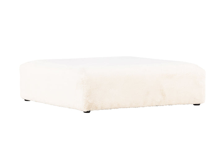 Venture Home Davie Pouf 100*100 - Beige Faux fur /