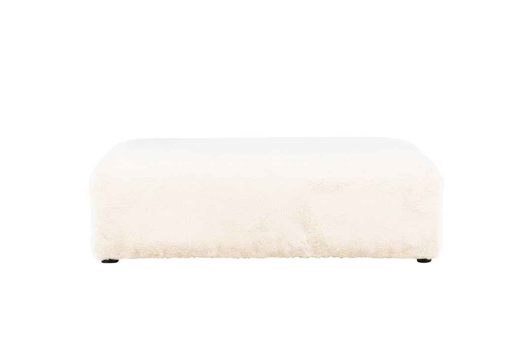 Venture Home Davie Pouf 100*100 - Beige Faux fur /