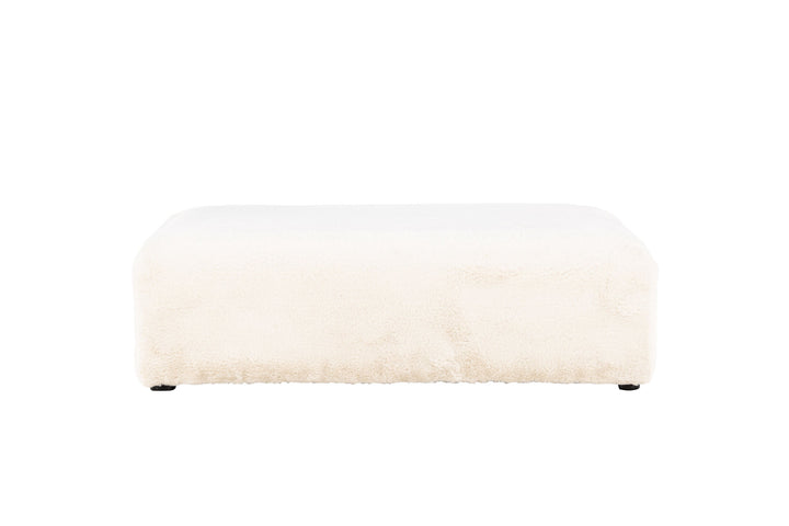 Venture Home Davie Pouf 100*100 - Beige Faux fur /