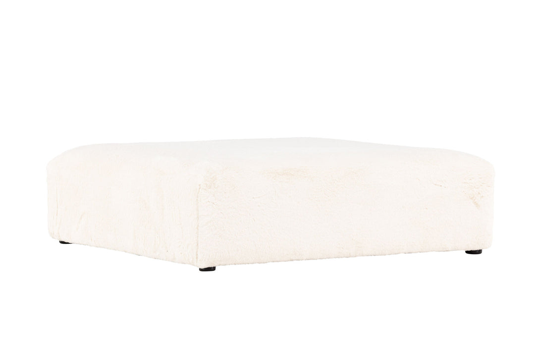 Venture Home Davie Pouf 100*100 - Beige Faux fur /
