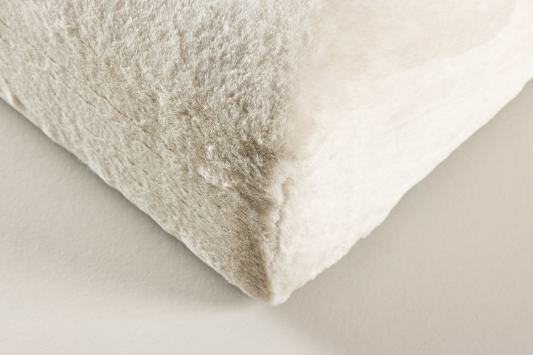 Venture Home Davie Pouf 100*100 - Beige Faux fur /
