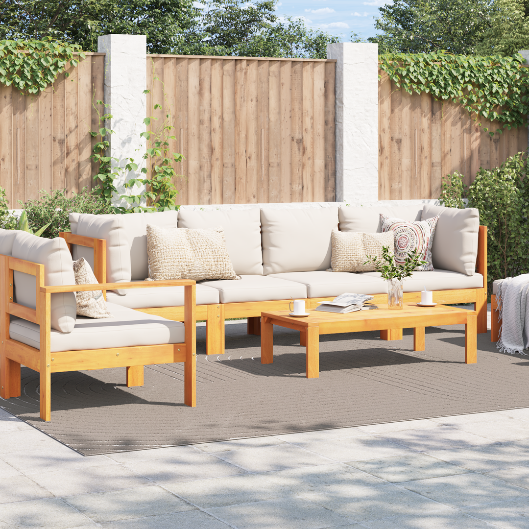 Områdetæpper Rektangulær PALMERAS Beige 280 x 200 cm Polyester