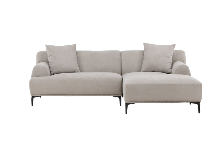 Venture Home Viskan Sofa - Matte black / Light grey Fabric