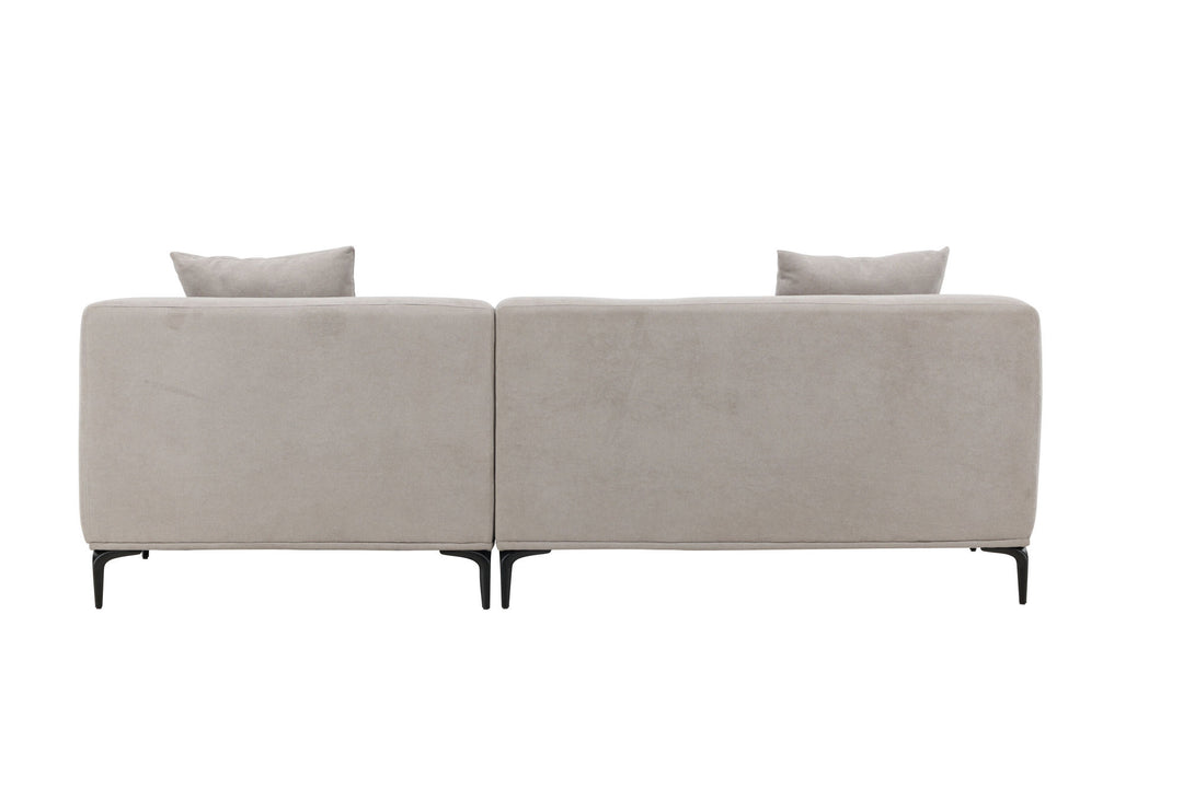 Venture Home Viskan Sofa - Matte black / Light grey Fabric