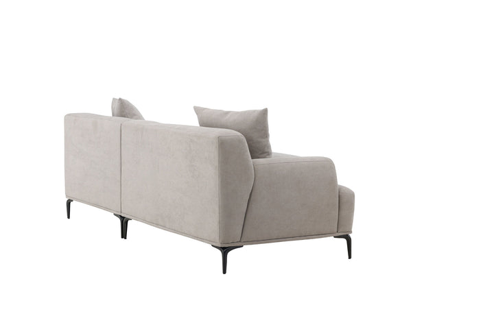 Venture Home Viskan Sofa - Matte black / Light grey Fabric