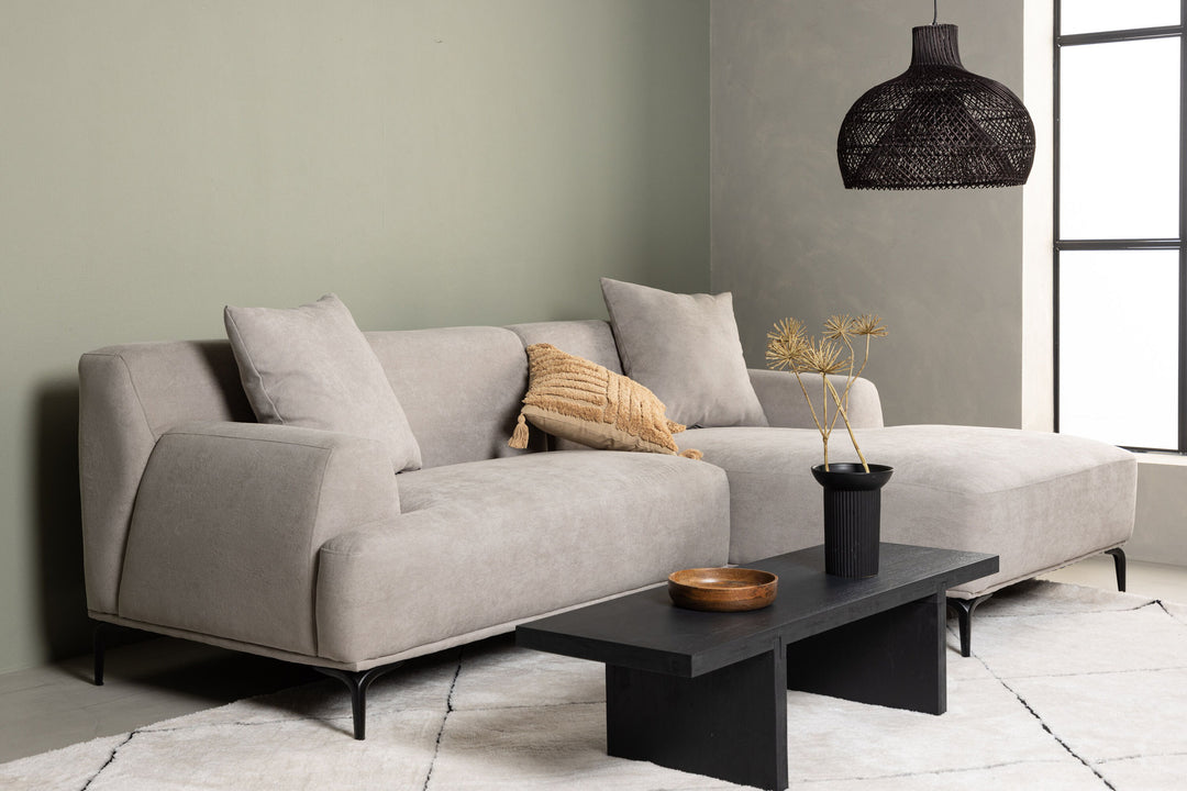 Venture Home Viskan Sofa - Matte black / Light grey Fabric
