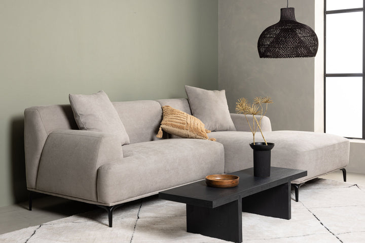 Venture Home Viskan Sofa - Matte black / Light grey Fabric