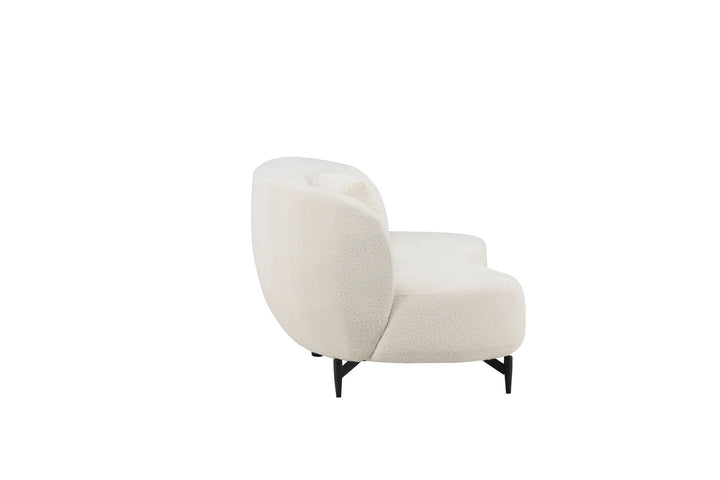 Venture Home Luna Sofa - Black / White Boucle