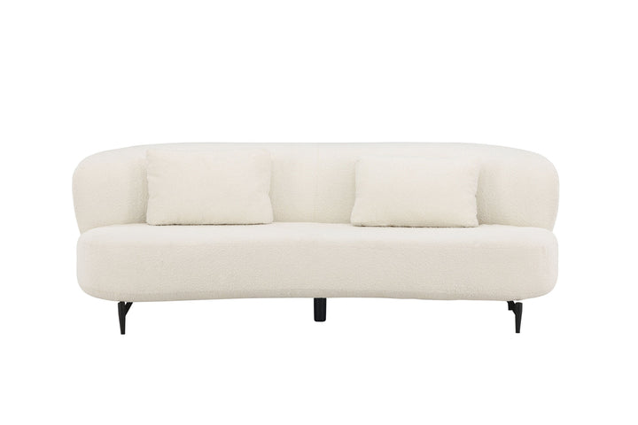 Venture Home Luna Sofa - Black / White Boucle