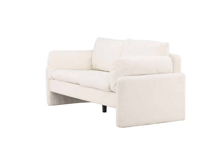 Venture Home Luna Sofa - Black / White Boucle