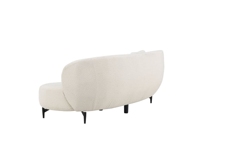Venture Home Luna Sofa - Black / White Boucle