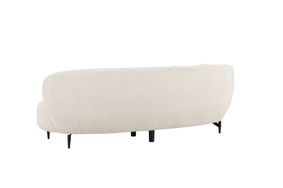 Venture Home Luna Sofa - Black / White Boucle