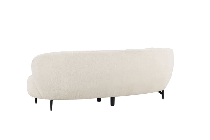 Venture Home Luna Sofa - Black / White Boucle