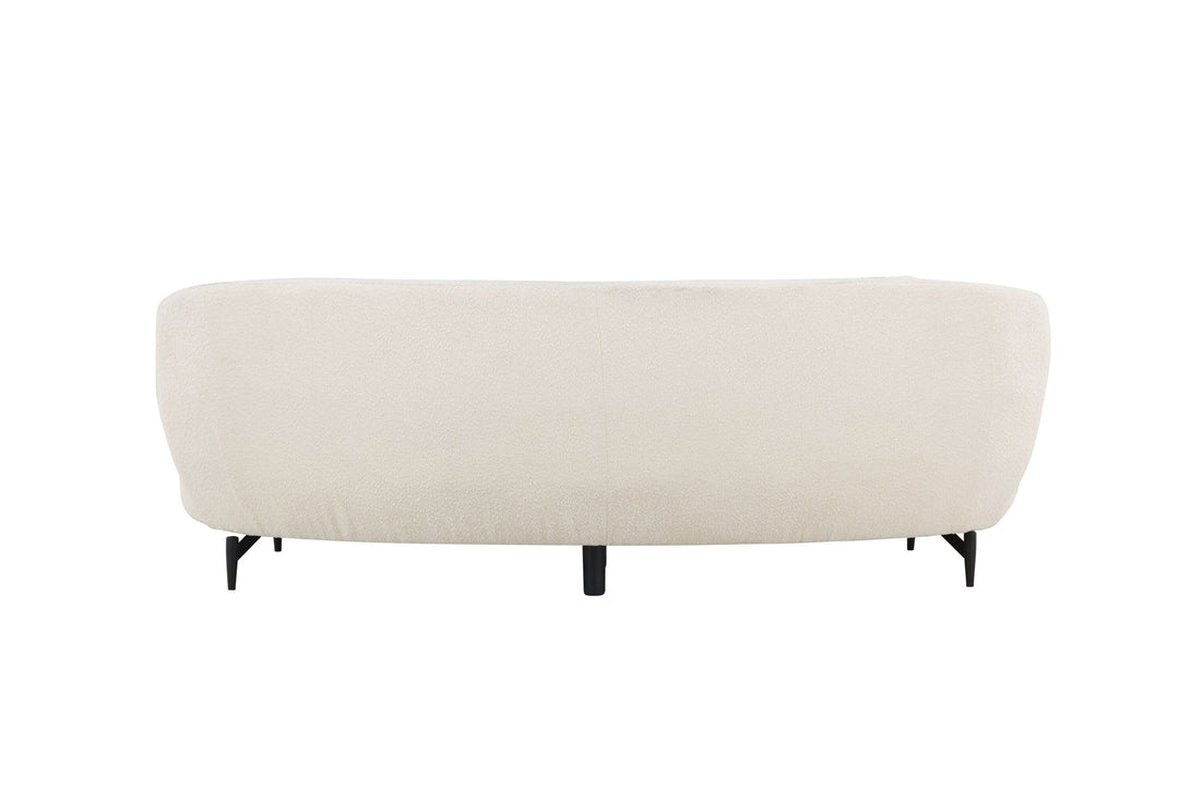Venture Home Luna Sofa - Black / White Boucle