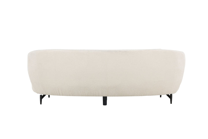 Venture Home Luna Sofa - Black / White Boucle