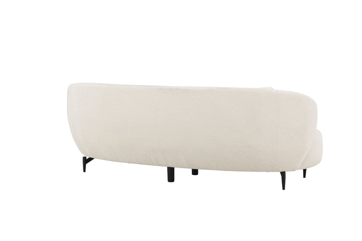 Venture Home Luna Sofa - Black / White Boucle