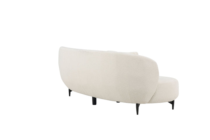 Venture Home Luna Sofa - Black / White Boucle