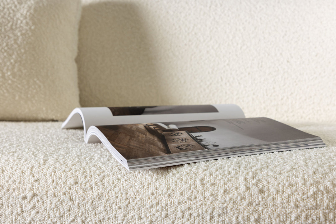 Venture Home Luna Sofa - Black / White Boucle