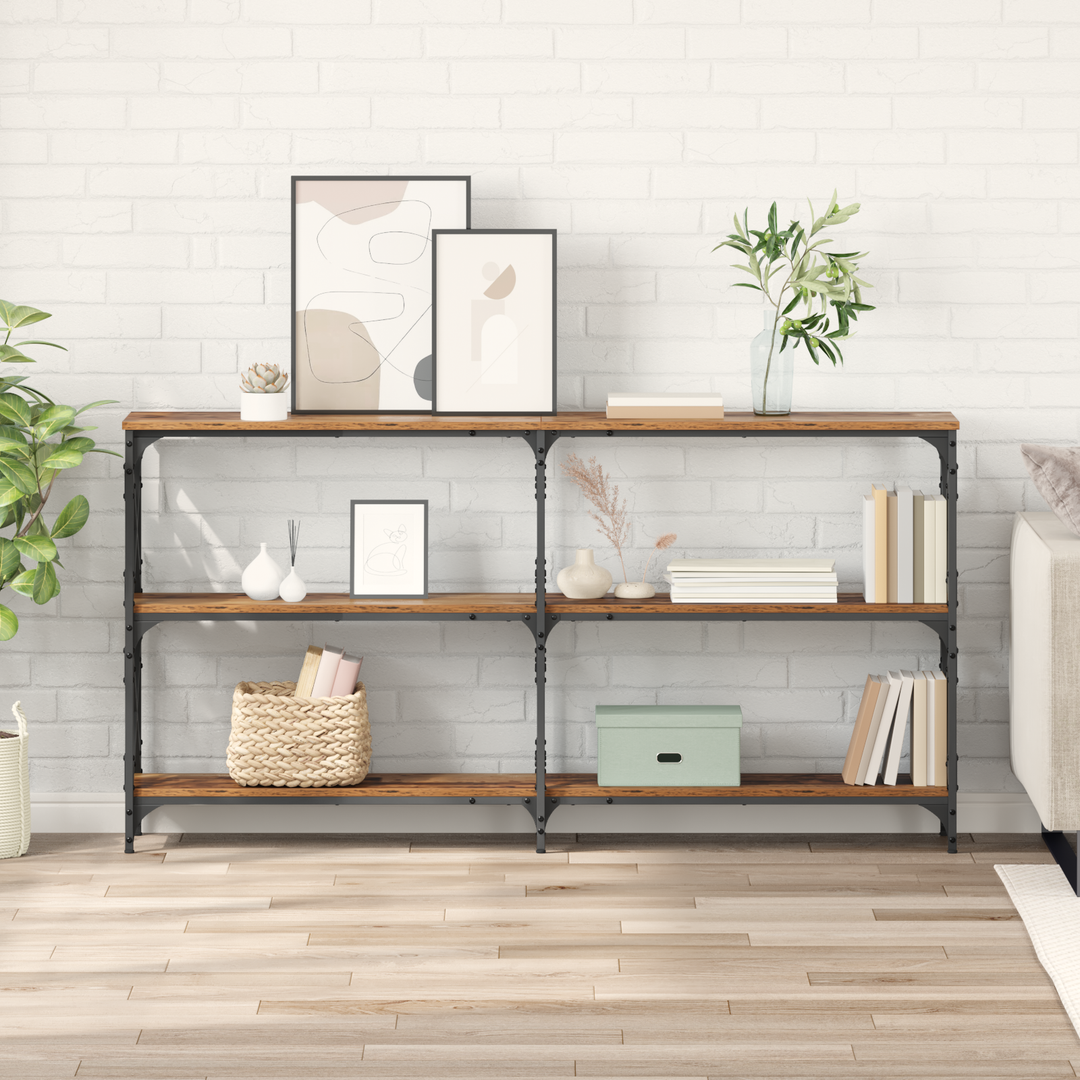 Konsolbord Gammelt træ 156 x 28 x 80,5 cm Konstrueret træ