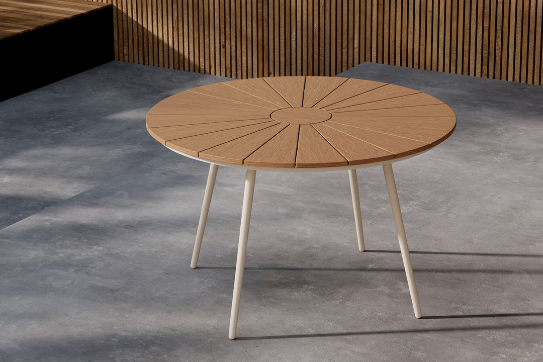 Venture Home San Vito Dining Table Ø120 - Beige / Wood