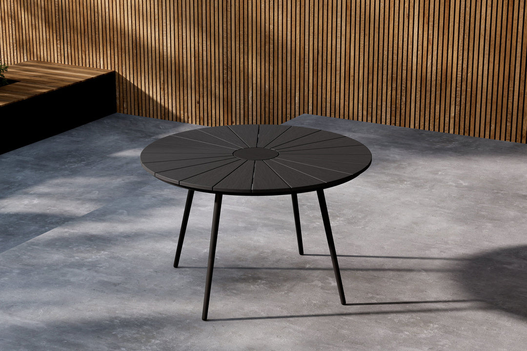 Venture Home San Vito Dining Table Ø120 - Black / Black