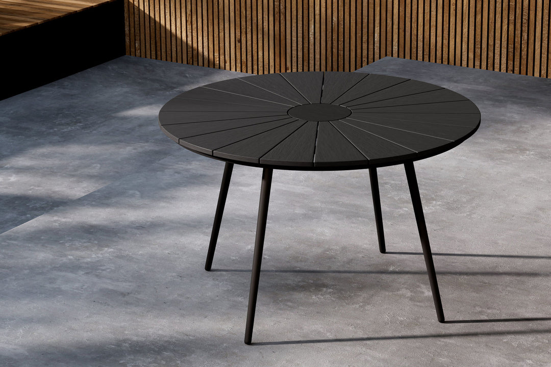 Venture Home San Vito Dining Table Ø120 - Black / Black