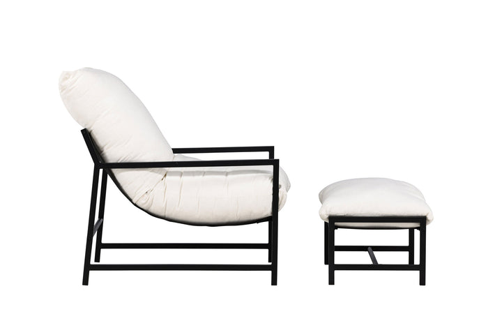 Venture Home Corso Lounge Chair - Black / Beige