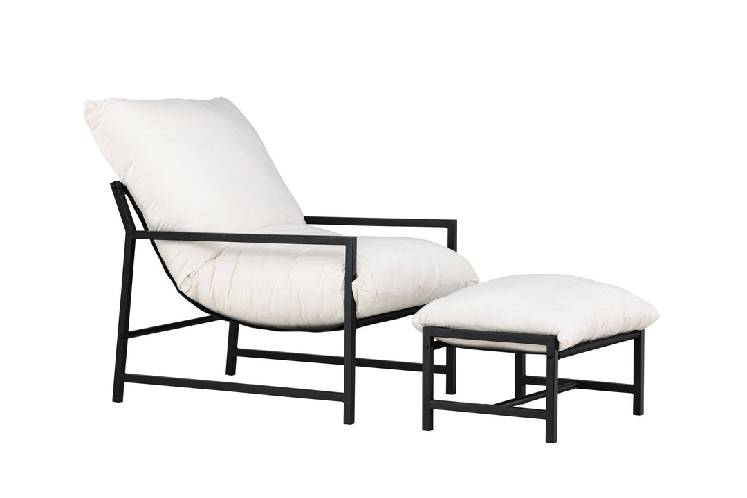 Venture Home Corso Lounge Chair - Black / Beige
