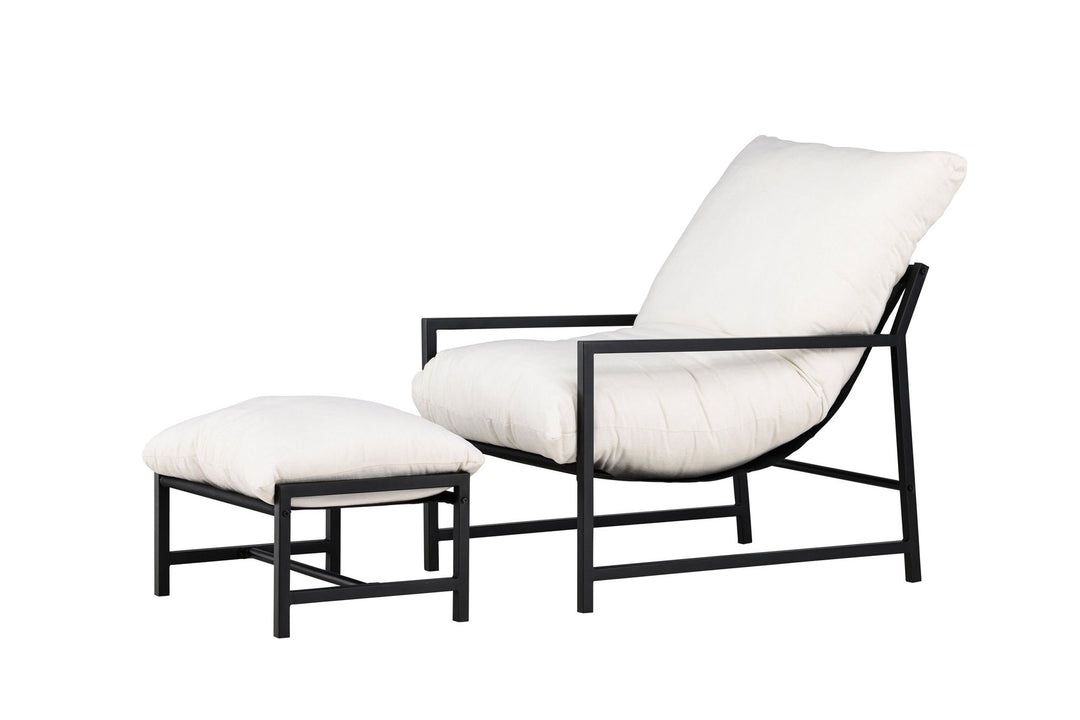 Venture Home Corso Lounge Chair - Black / Beige