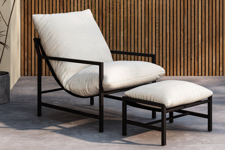 Venture Home Corso Lounge Chair - Black / Beige