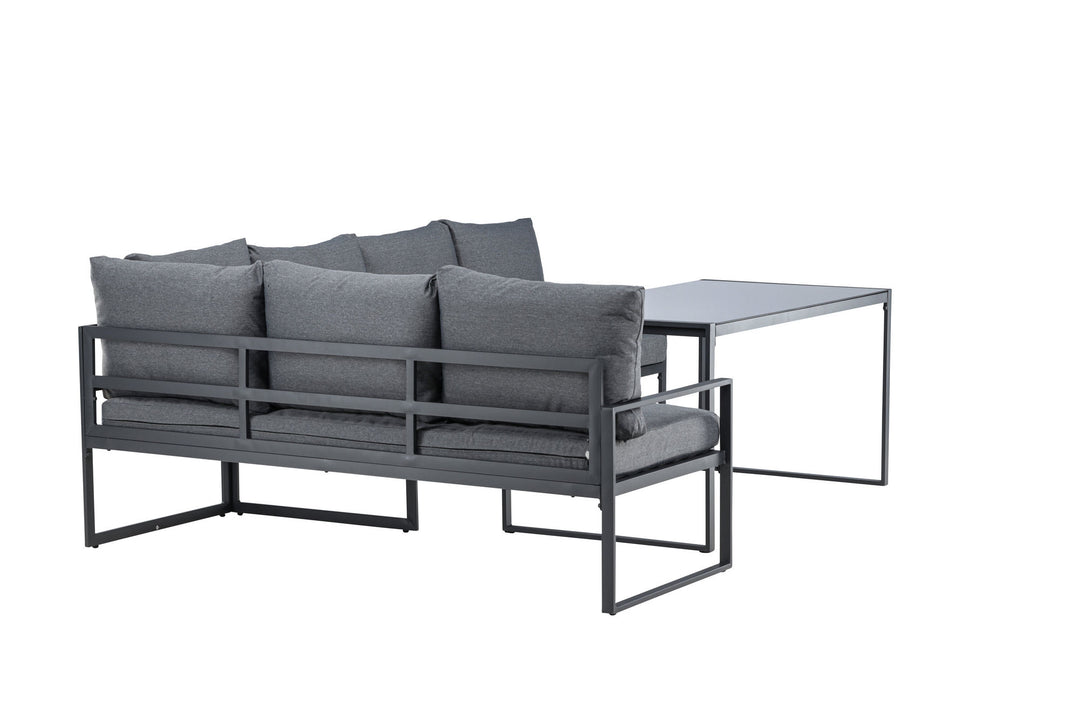 Venture Home Zingaro Corner Sofa Set - Black / Grey