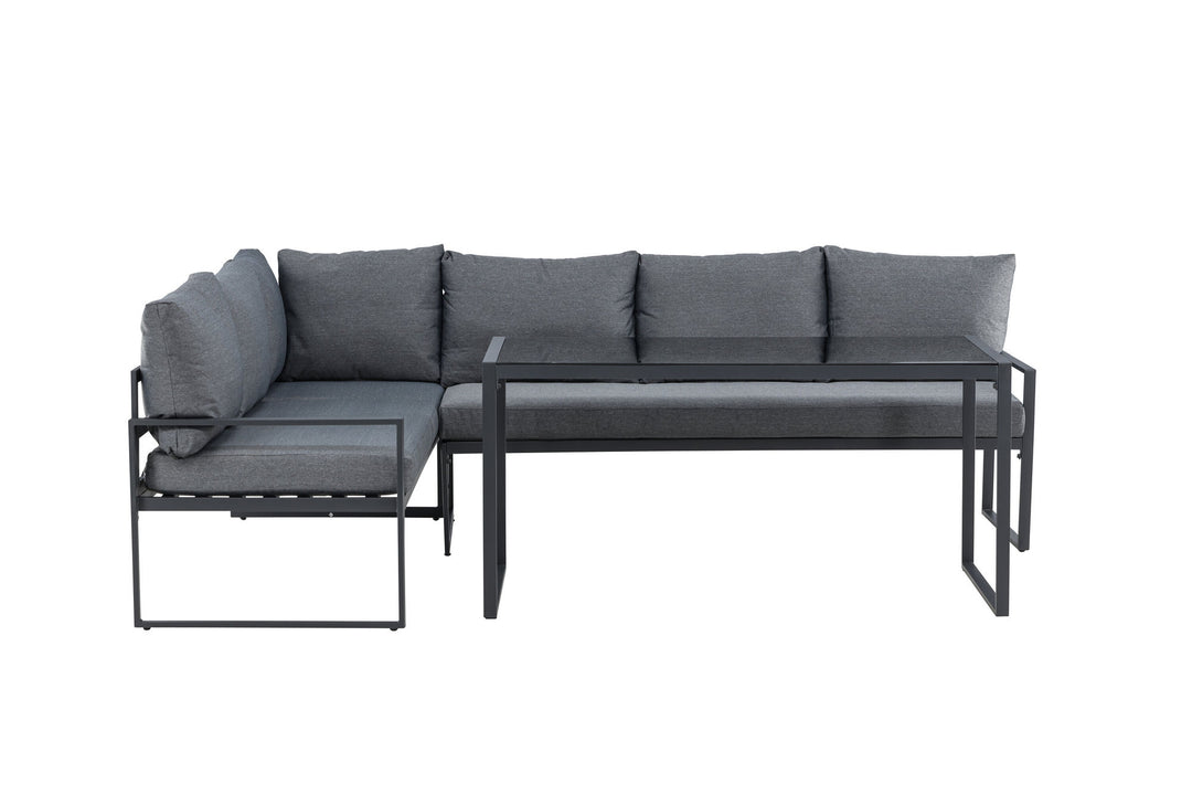 Venture Home Zingaro Corner Sofa Set - Black / Grey