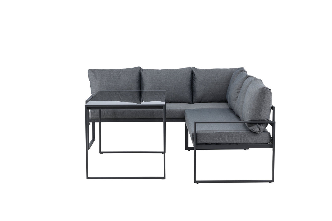 Venture Home Zingaro Corner Sofa Set - Black / Grey