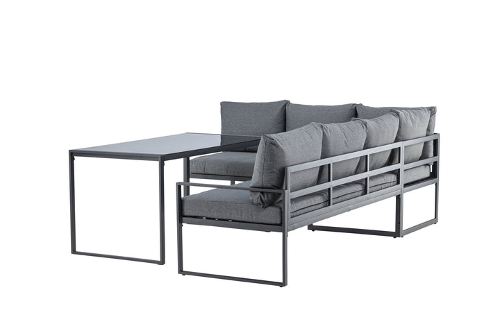 Venture Home Zingaro Corner Sofa Set - Black / Grey